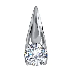 Pandantiv din aur alb cu Cubic Zirconia Incolor