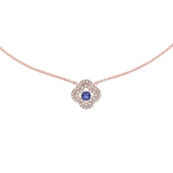 Colier din aur roșu cu Diamant, Safir