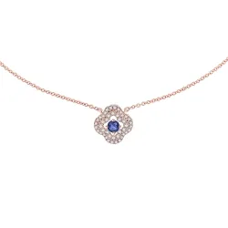 Colier din aur roșu cu Diamant, Safir