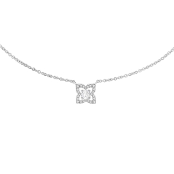 Colier din aur alb cu pietre Diamant