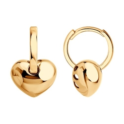 Cercei Creole din aur roșu fără pietre