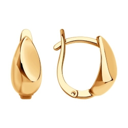 Cercei din aur roșu fără pietre