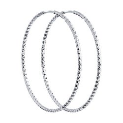 Серьги Конго из серебра без камней
