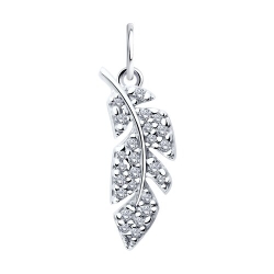 Pandantiv din argint  cu pietre Cubic Zirconia Incolor