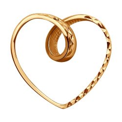 Подвеска из красного золота без камней