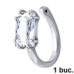 Cercel din argint  cu pietre Cubic Zirconia Incolor