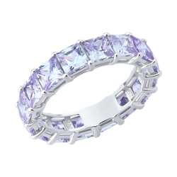 Inel din argint  cu pietre Cubic Zirconia Liliachiu
