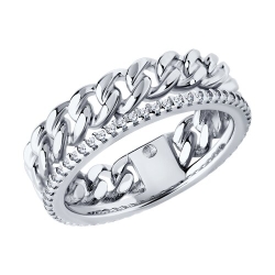 Inel din argint  cu pietre Cubic Zirconia Incolor