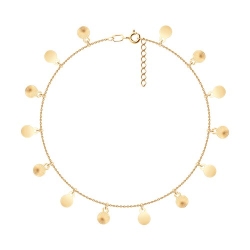 Brățară p/u Picior din aur roșu fără pietre