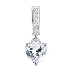 Pandantiv din aur alb cu Cubic Zirconia Incolor