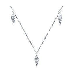 Colier din aur alb cu pietre Diamant