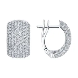 Cercei din aur alb cu Diamant