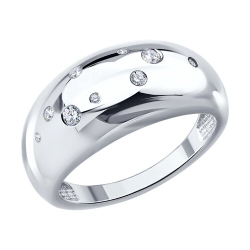 Inel din argint  cu pietre Cubic Zirconia Incolor