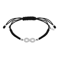 Brățară din argint cu Cubic Zirconia Incolor, Textil