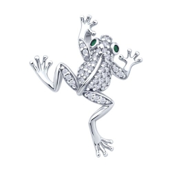 Pandantiv din argint  cu pietre Cubic Zirconia Incolor, Cubic Zirconia Verde