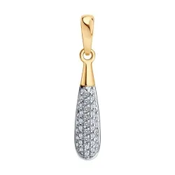 Pandantiv din aur roșu cu Cubic Zirconia Incolor