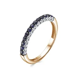 Inel din aur roșu cu Diamant, Safir