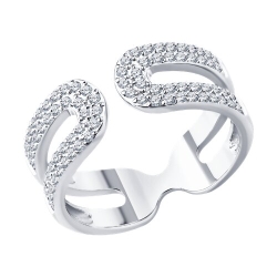 Inel din aur alb cu pietre Diamant