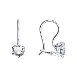 Cercei p-u copii din argint  cu pietre Cubic Zirconia Incolor