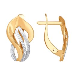 Серьги из красного золота без камней