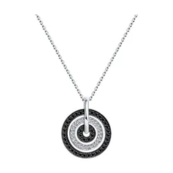 Colier din aur alb cu Diamant, Diamant negru