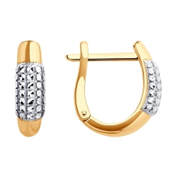 Cercei din aur roșu fără pietre