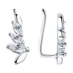 Cercei din argint  cu pietre Cubic Zirconia Incolor