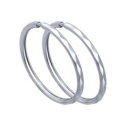 Серьги Конго из серебра без камней