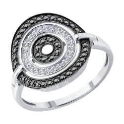 Inel din aur alb cu Diamant, Diamant negru