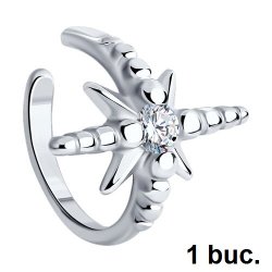 Cercel din argint  cu pietre Cubic Zirconia Incolor