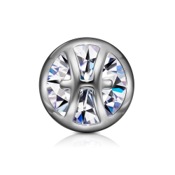 Подвеска из белого золота с камнями Фианит