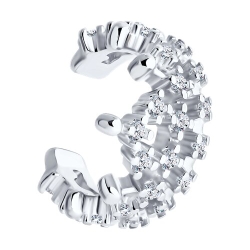 Cercel din argint  cu pietre Cubic Zirconia Incolor