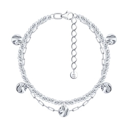 Браслет из серебра с камнями