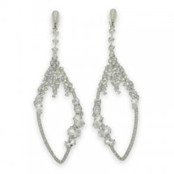 Cercei Pusete din argint  cu pietre Cubic Zirconia Incolor