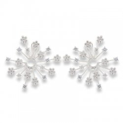 Cercei din argint  cu pietre Cubic Zirconia Incolor