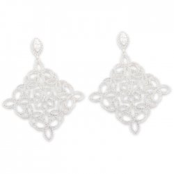 Cercei Pusete din argint  cu pietre Cubic Zirconia Incolor