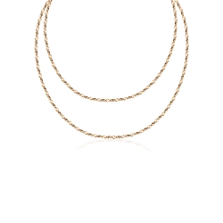 Colier din aur roșu fără pietre