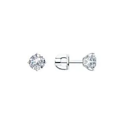 Cercei Pusete din argint cu Cubic Zirconia Incolor