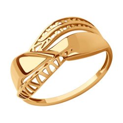 Кольцо из красного золота без камней