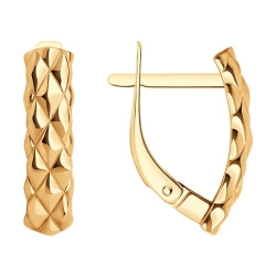 Cercei din aur roșu fără pietre