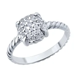 Inel din argint cu Cubic Zirconia Incolor