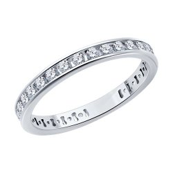 Inel din argint  cu pietre Cubic Zirconia Incolor