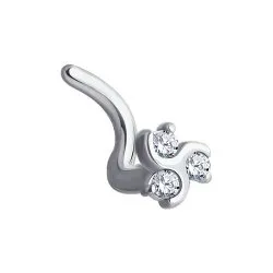 Piercing din aur alb cu Diamant