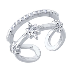 Inel din argint  cu pietre Cubic Zirconia Incolor