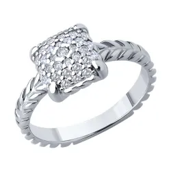 Inel din argint cu Cubic Zirconia Incolor