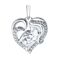 Pandantiv din argint cu Cubic Zirconia Incolor