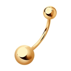 Piercing din aur roșu fără pietre