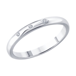 Inel din argint  cu pietre Diamant