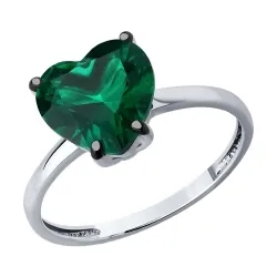 Inel din argint cu Cubic Zirconia Verde