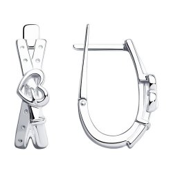 Серьги из серебра без камней